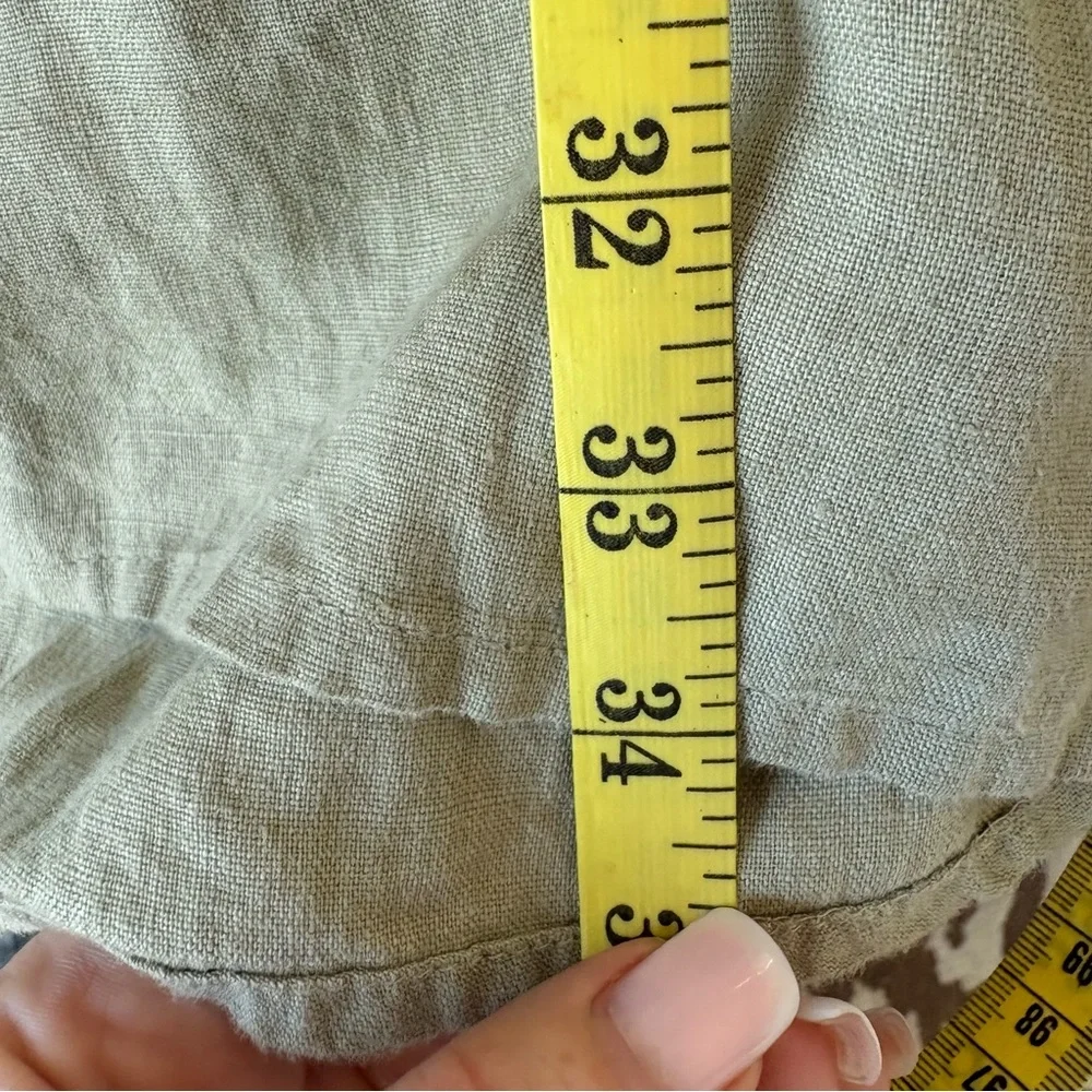 C&C Cali Linen Sleeveless Dress Green Minimalist Lagenlook Grunge Gorpcore M - Picture 8 of 8